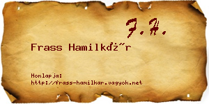 Frass Hamilkár névjegykártya